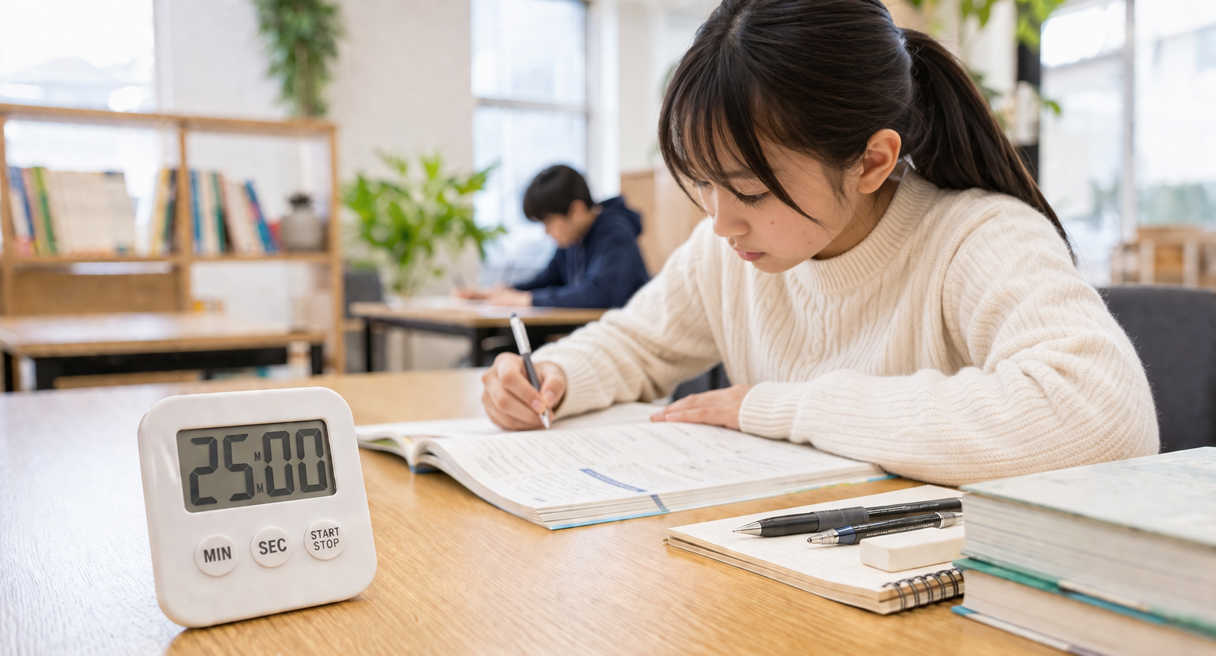 ポモドーロ式学習で、集中力を持続させる